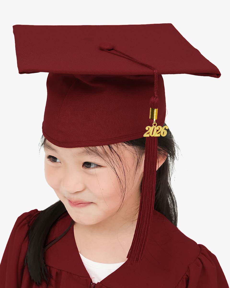 Matte Kindergarten Cap, Gown & Tassel Package – 12 Colors Available