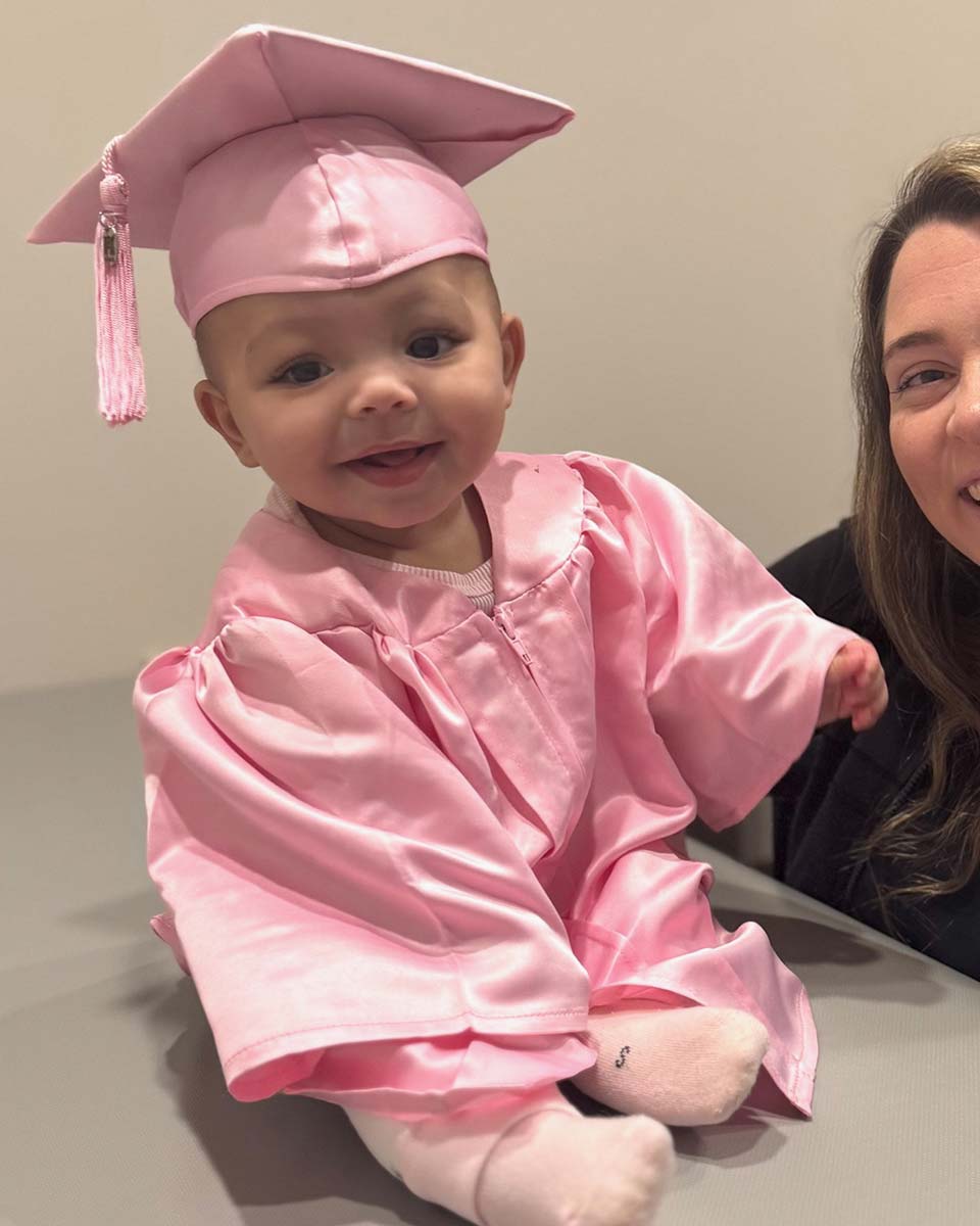 Soft Satin NICU Graduate Baby Cap and Gown Set - 3 Colors Available