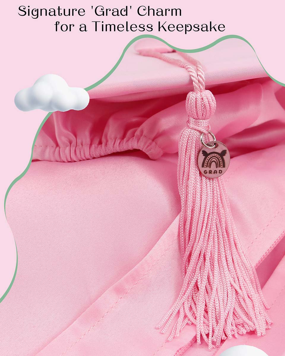 Soft Satin NICU Graduate Baby Cap and Gown Set - 3 Colors Available