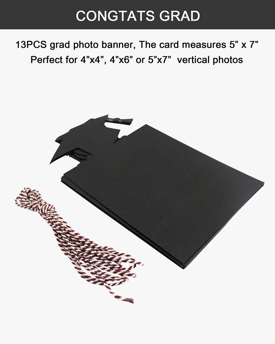 Graduation Photo Banner for Party Decorations - 2 Styles Available