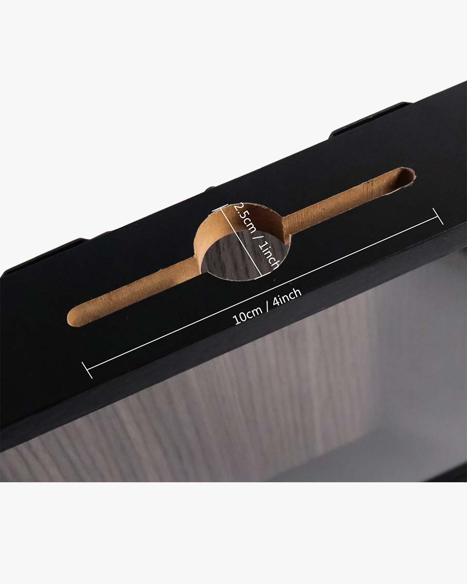 Shadow Box Frame Wood Collection Case With Slot on top - 5 Sizes Available