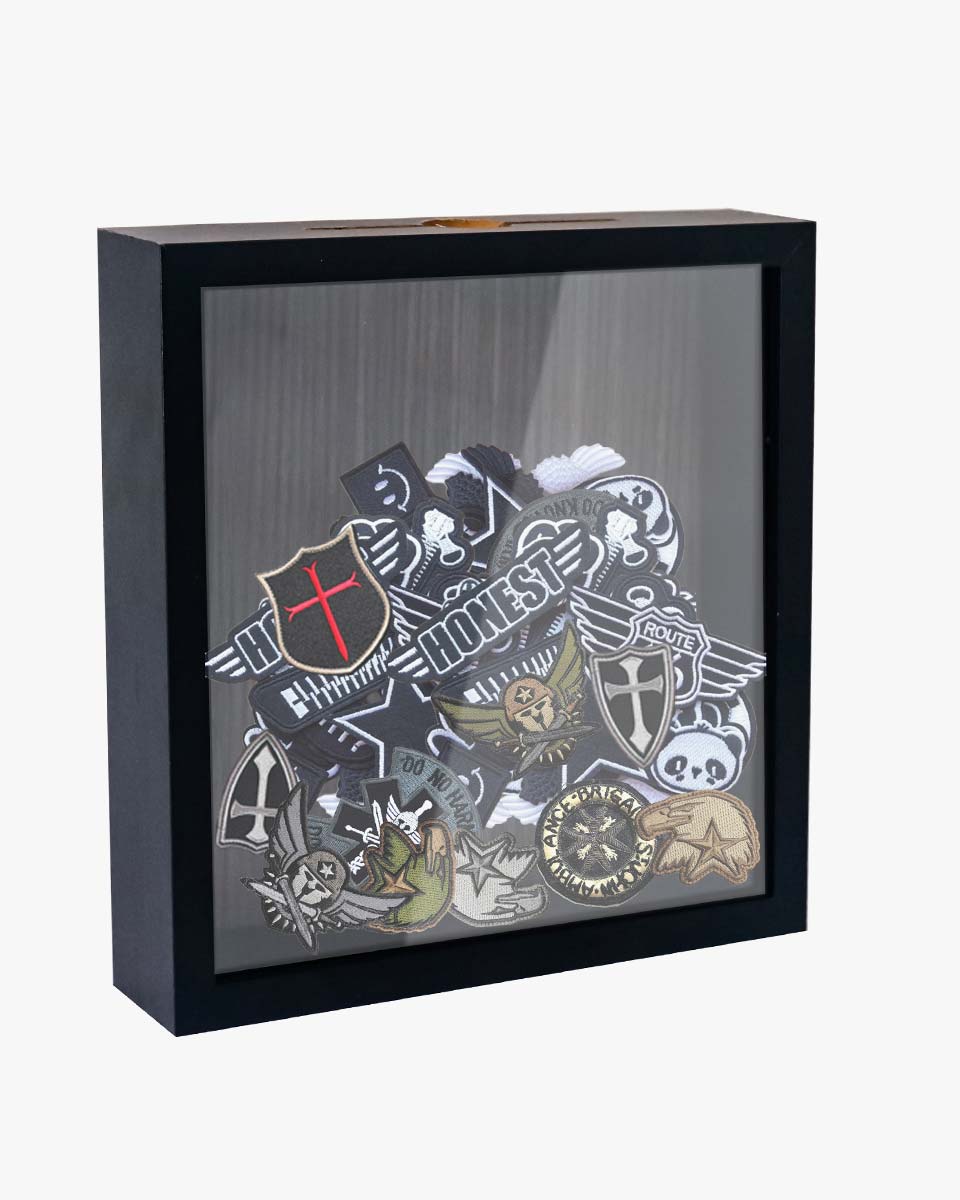 Shadow Box Frame Wood Collection Case With Slot on top - 5 Sizes Available