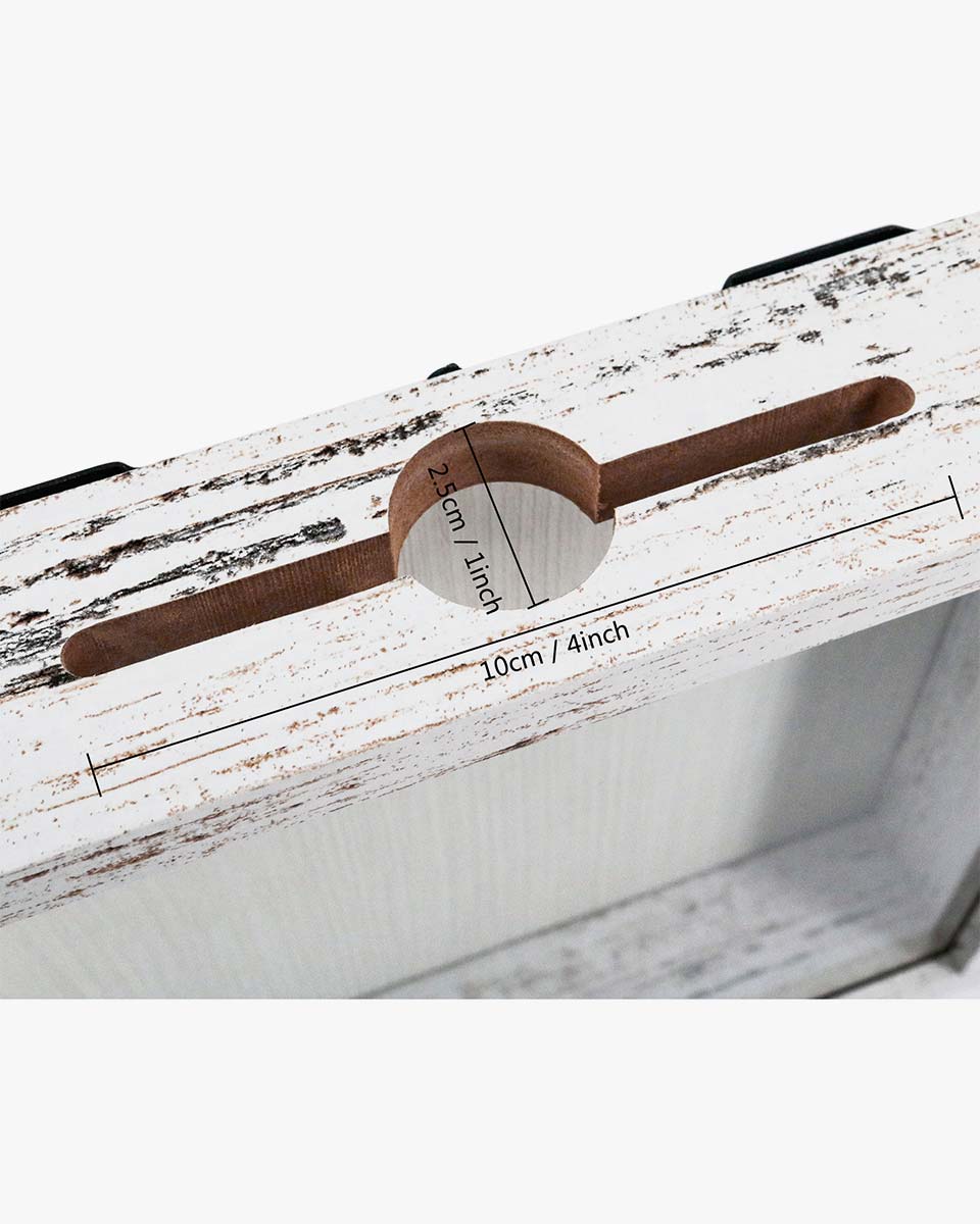 Shadow Box Frame White Wood Collection Case With Slot on top - 5 Sizes Available