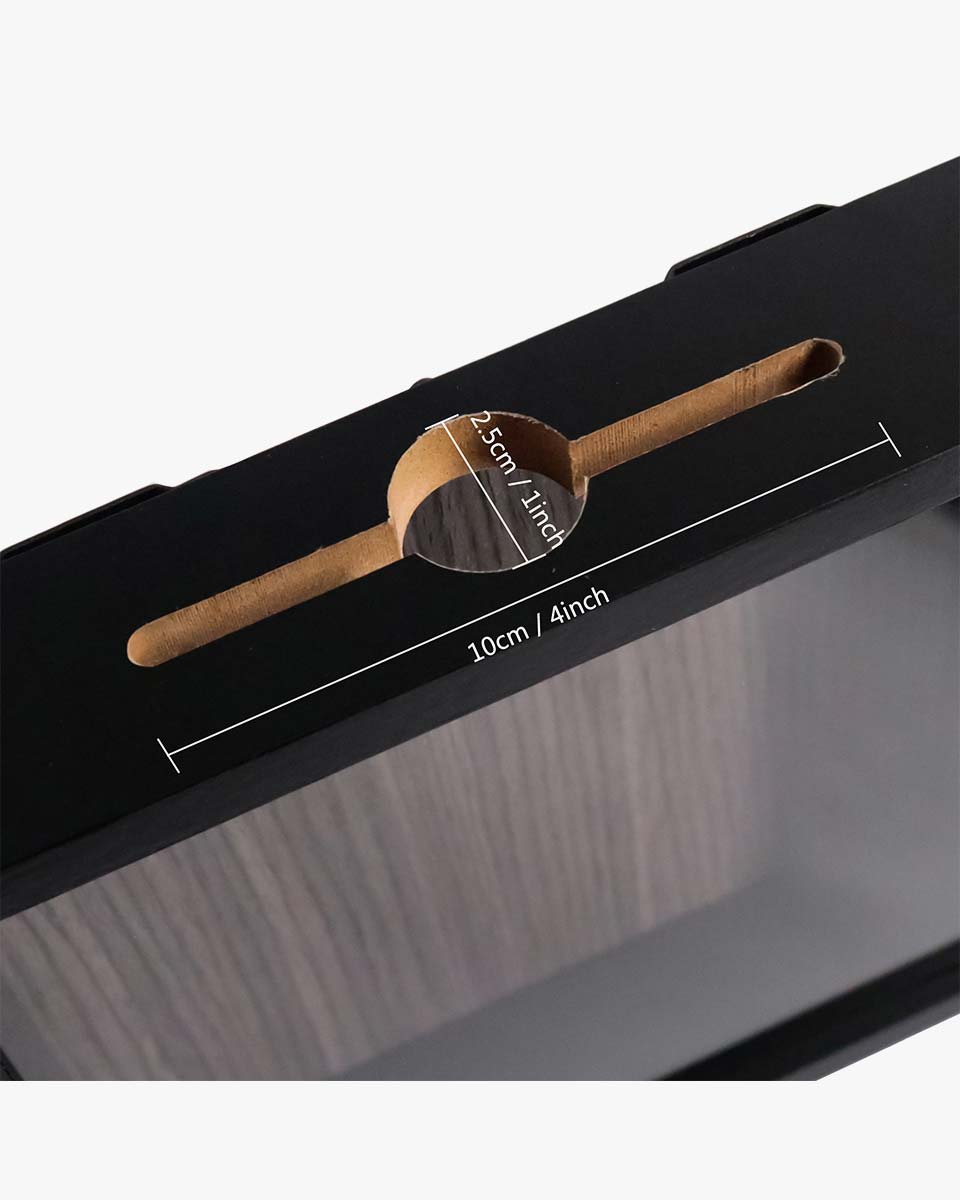 Shadow Box Frame Wood Collection Case With Slot on top - 5 Sizes Available