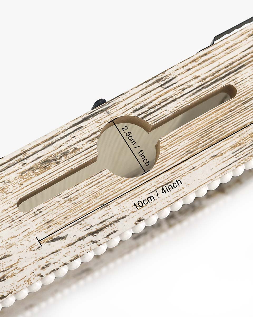 White Top Loading with Slot Unique Beaded Design Travel Shadow Box in 3 Size