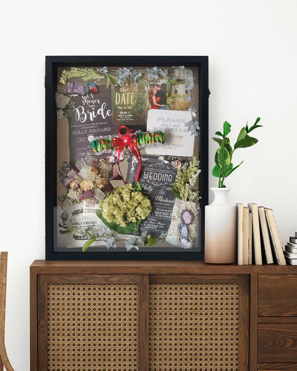 Rustic Black Shadow Box Frame Window Door With Hinge in 7 Sizes