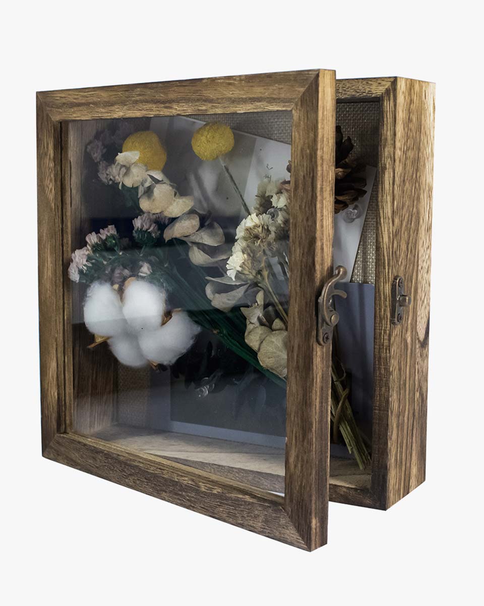 Carbonized Black Shadow Box Frame Window Door with Hinge - 6 Sizes Available