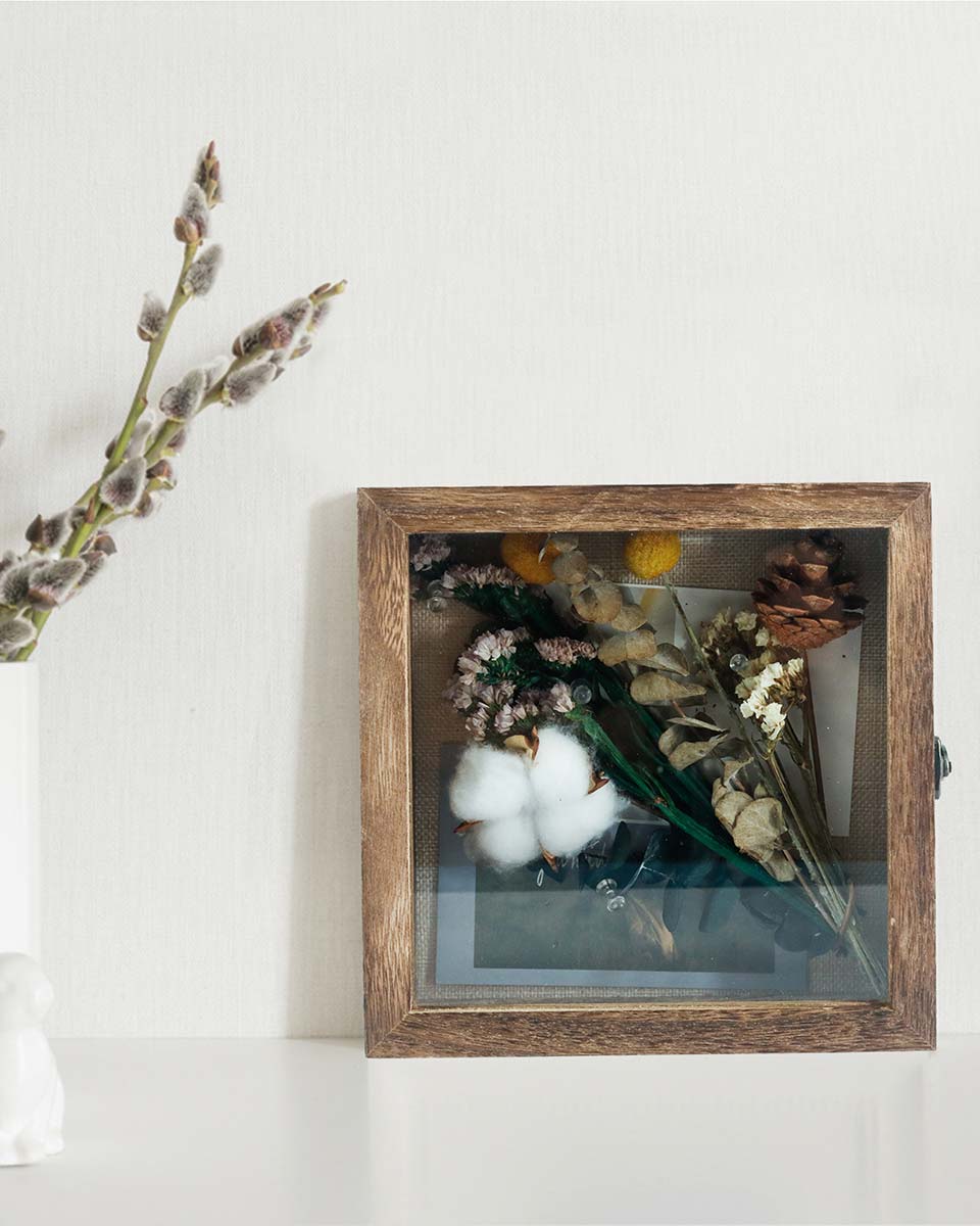 Carbonized Black Shadow Box Frame Window Door with Hinge - 6 Sizes Available