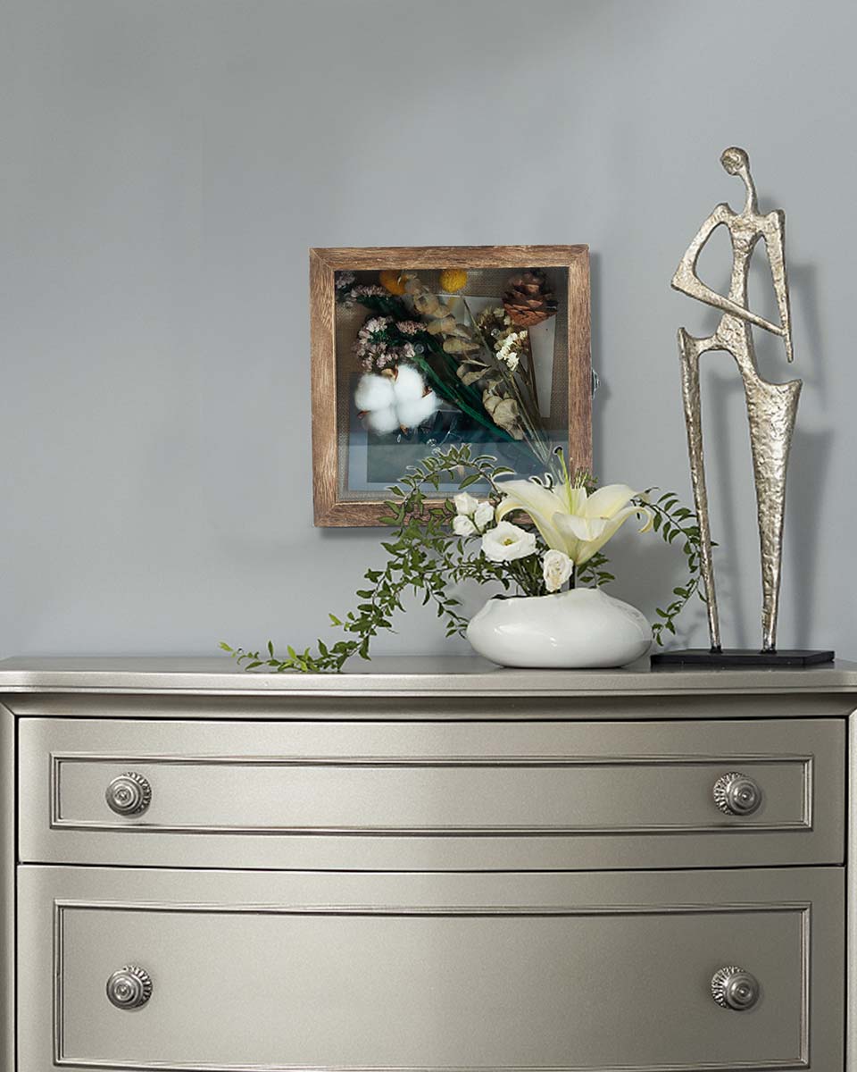 Carbonized Black Shadow Box Frame Window Door with Hinge - 6 Sizes Available