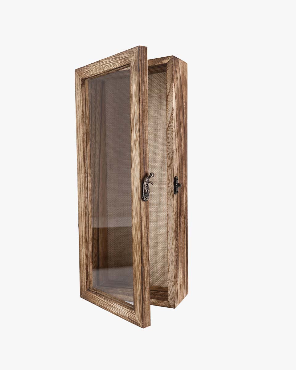 Carbonized Black Shadow Box Frame Window Door with Hinge - 6 Sizes Available