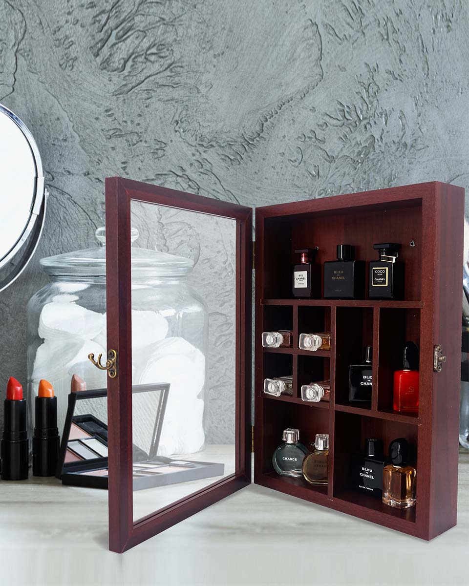Rock Crystal Collection Box with Shelves - Onyx Opal Crystal Stand Displayed in 9 Different Sizes - 3 Colors Available