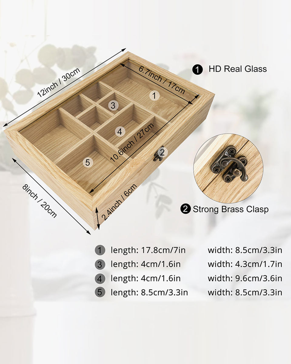 Rock Crystal Collection Box with Shelves - Onyx Opal Crystal Stand Displayed in 9 Different Sizes - 3 Colors Available