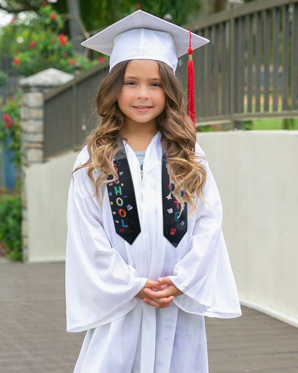 Preschool Graduation Printed Kids Sash Stole – 3 Colors Available