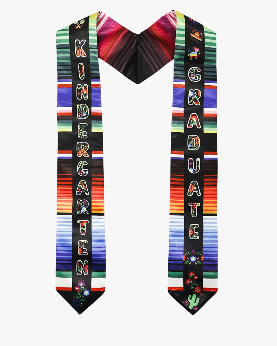 Mexican Preschool Kindergarten Printed Graduation Stole for Kids