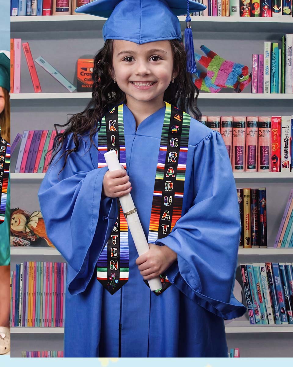 Mexican Preschool Kindergarten Printed Graduation Stole for Kids