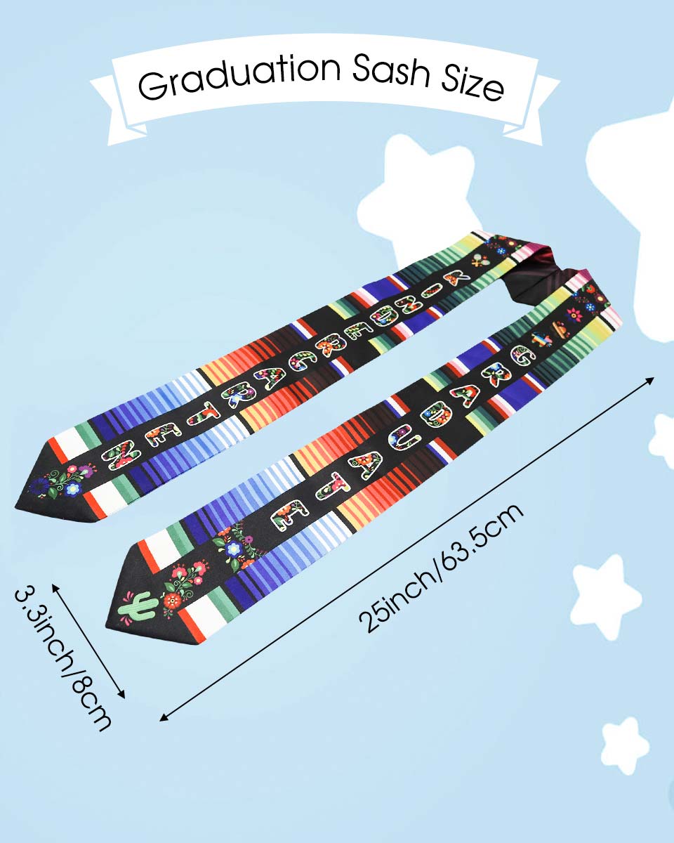 Mexican Preschool Kindergarten Printed Graduation Stole for Kids