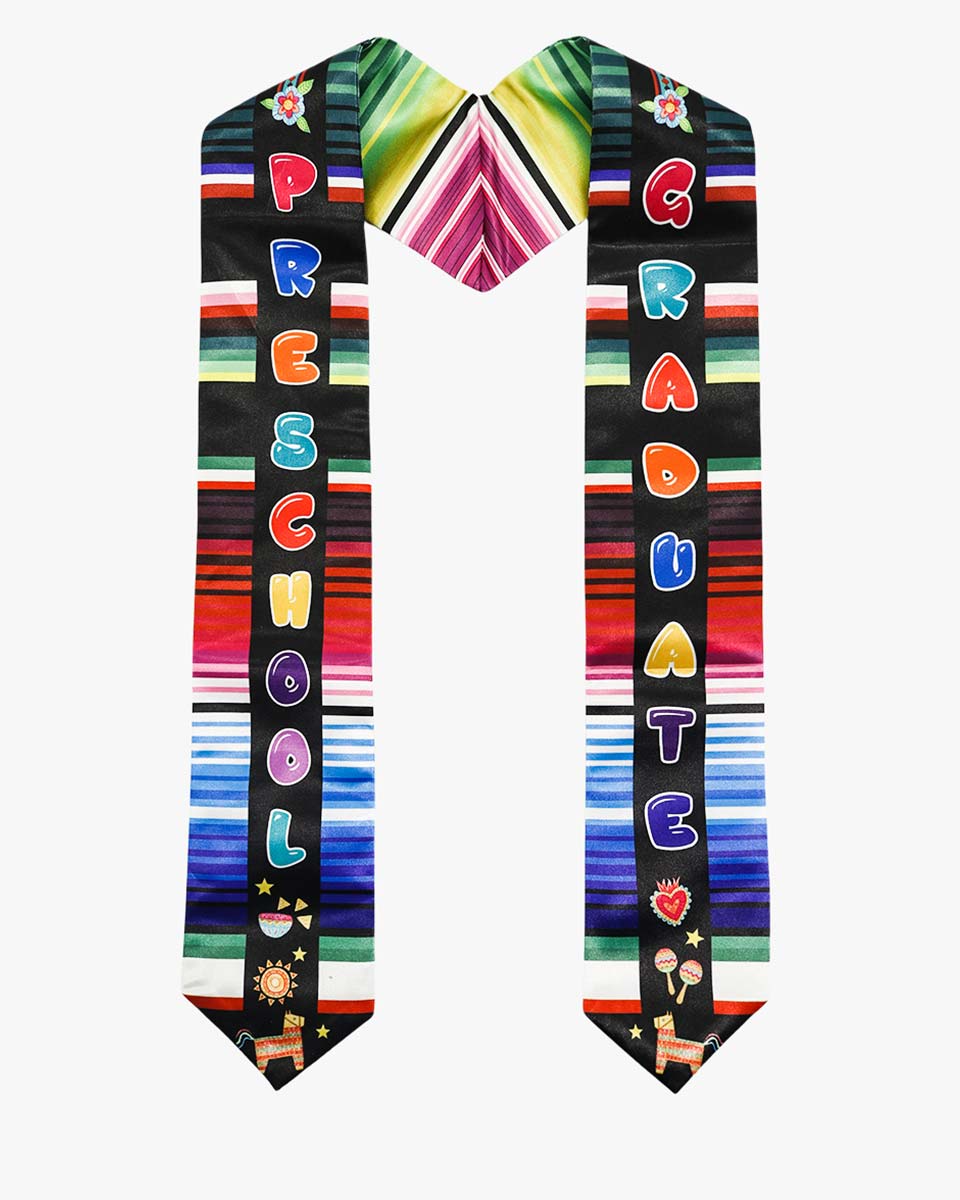 Mexican Preschool Kindergarten Printed Graduation Stole for Kids
