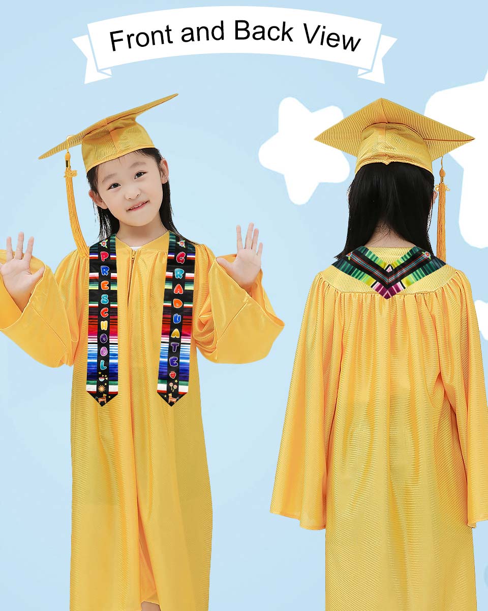 Mexican Preschool Kindergarten Printed Graduation Stole for Kids