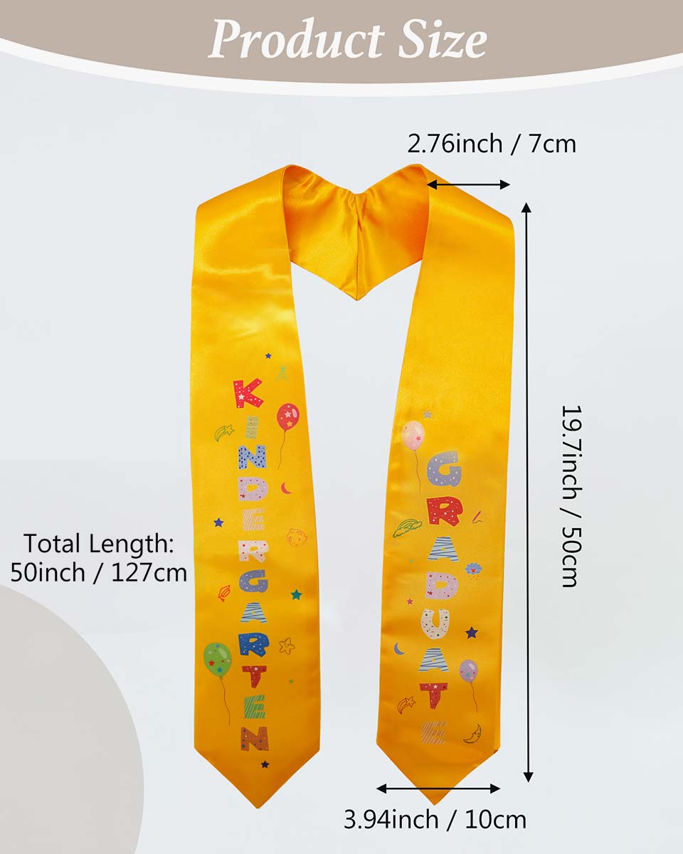Class of 2025 Preschool Kindergarten Owl Printed Graduation Stole 50" Long - Various Colors & Styles Available