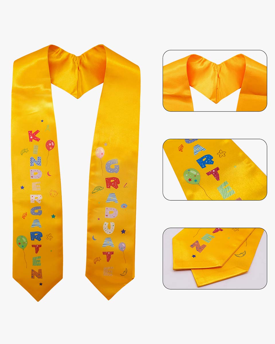 Class of 2025 Preschool Kindergarten Owl Printed Graduation Stole 50" Long - Various Colors & Styles Available