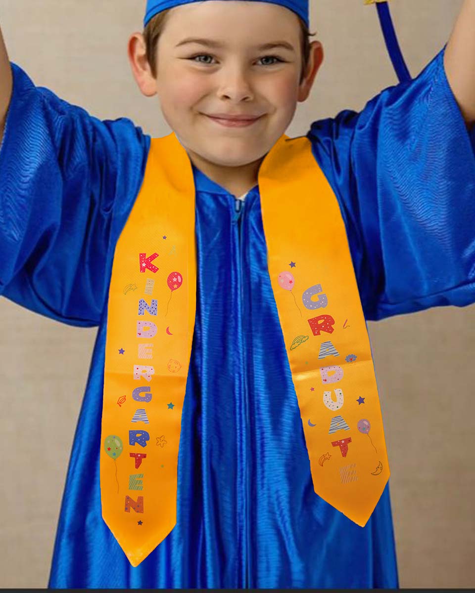 Class of 2025 Preschool Kindergarten Owl Printed Graduation Stole 50" Long - Various Colors & Styles Available