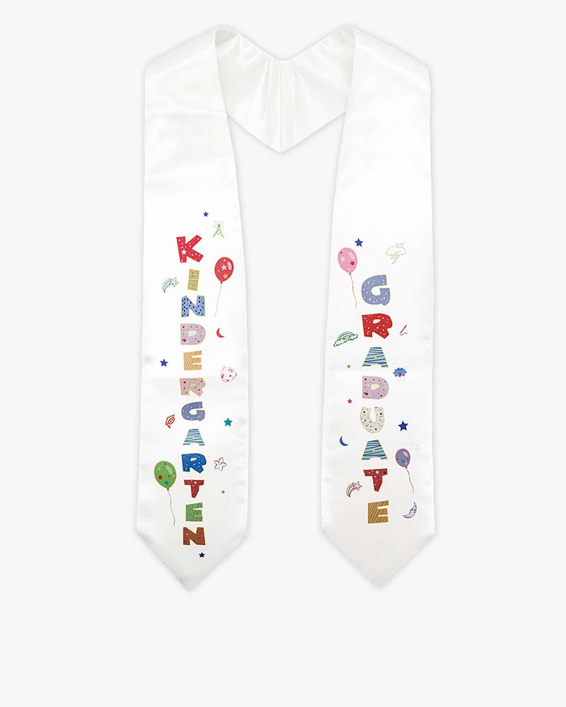 Class of 2025 Preschool Kindergarten Owl Printed Graduation Stole 50" Long - Various Colors & Styles Available
