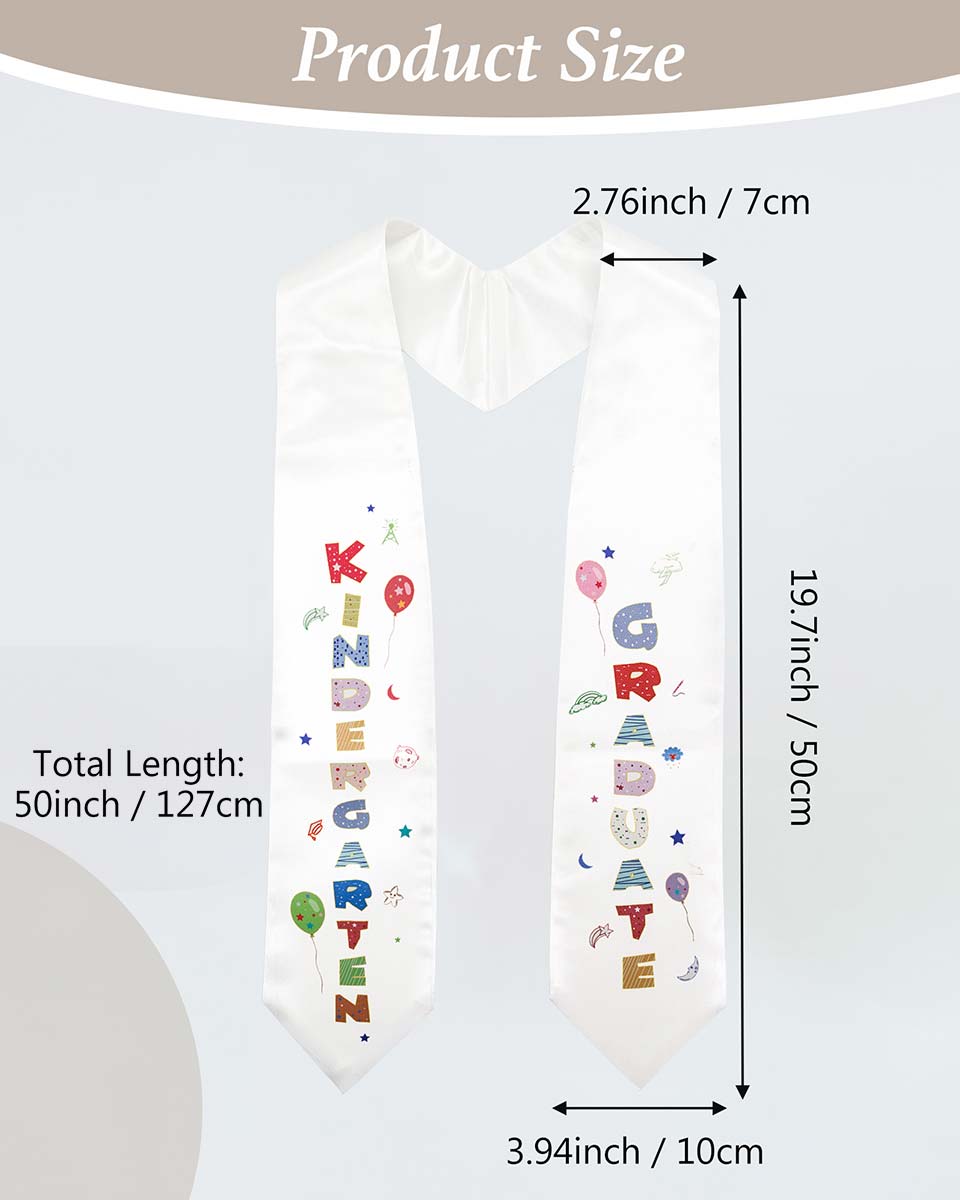 Class of 2025 Preschool Kindergarten Owl Printed Graduation Stole 50" Long - Various Colors & Styles Available
