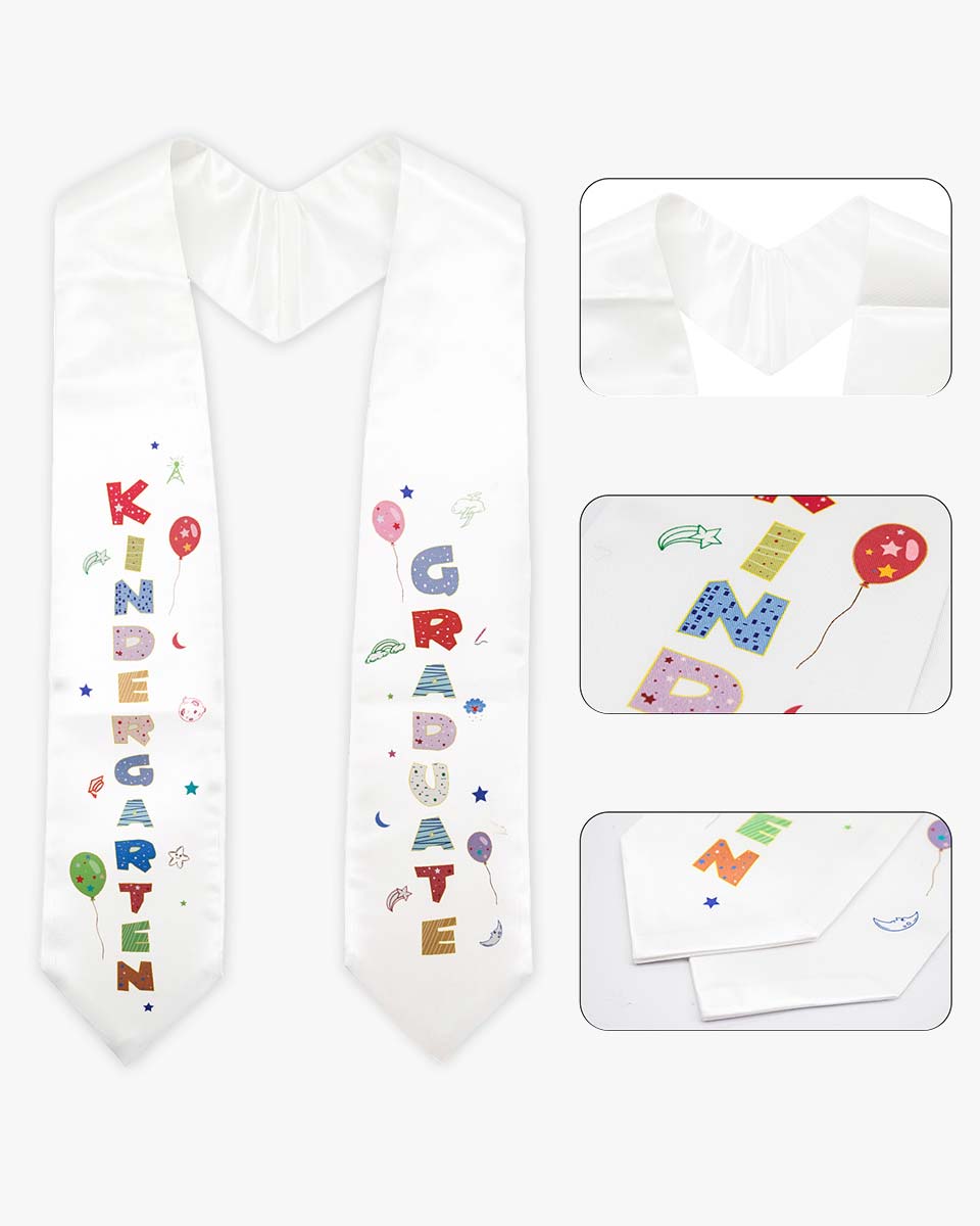 Class of 2025 Preschool Kindergarten Owl Printed Graduation Stole 50" Long - Various Colors & Styles Available