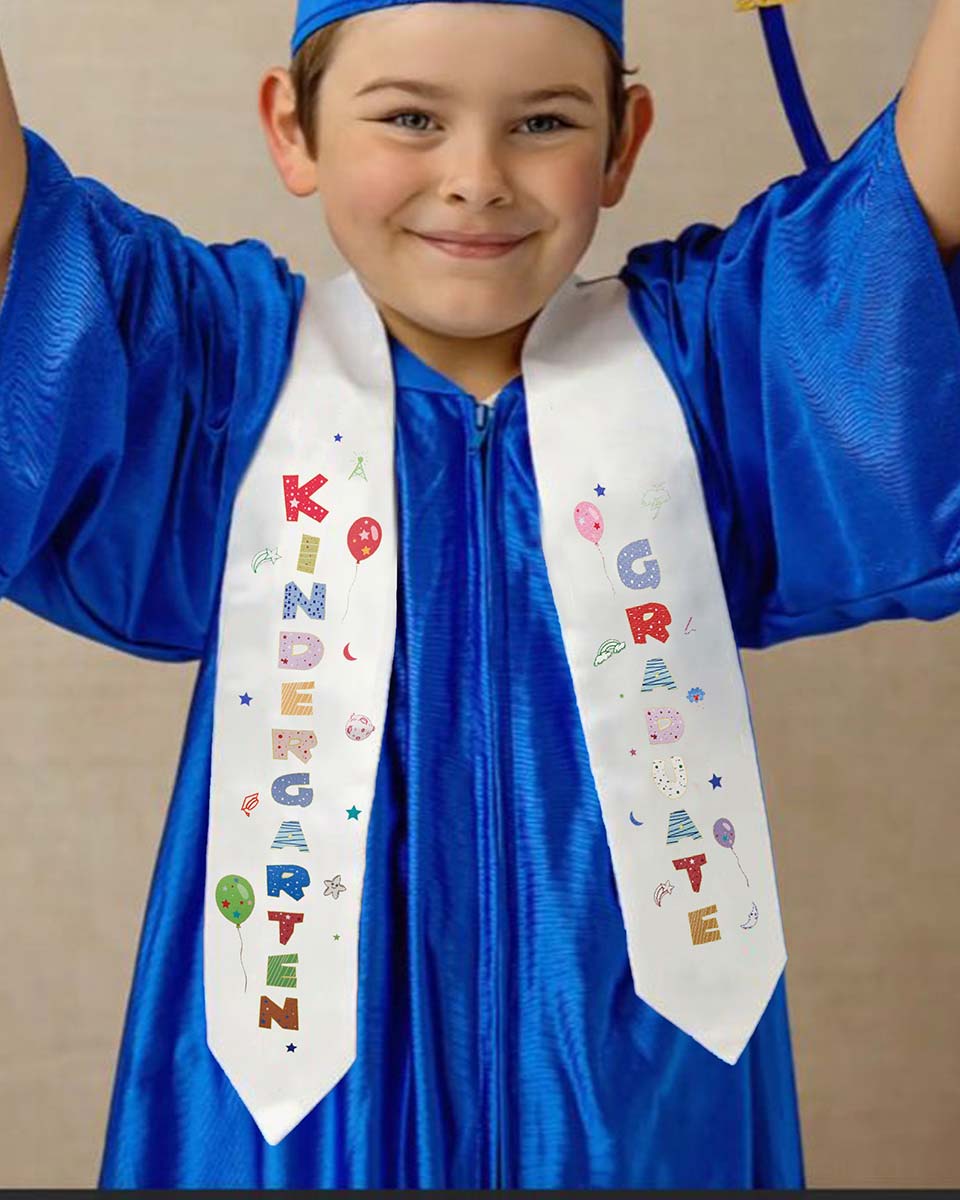 Class of 2025 Preschool Kindergarten Owl Printed Graduation Stole 50" Long - Various Colors & Styles Available