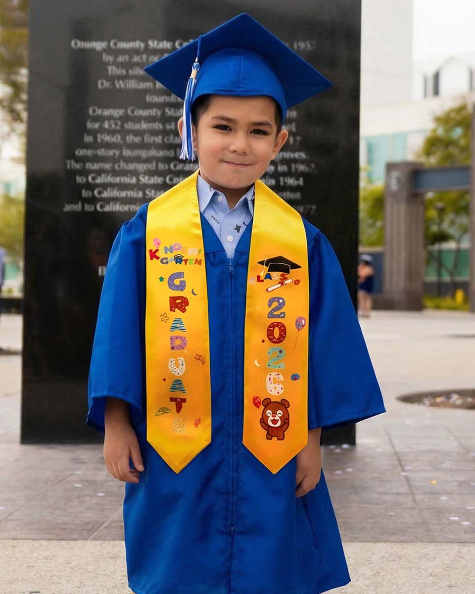 Class of 2026 Preschool Kindergarten Owl Printed Graduation Stole 50" Long - Various Colors & Styles Available