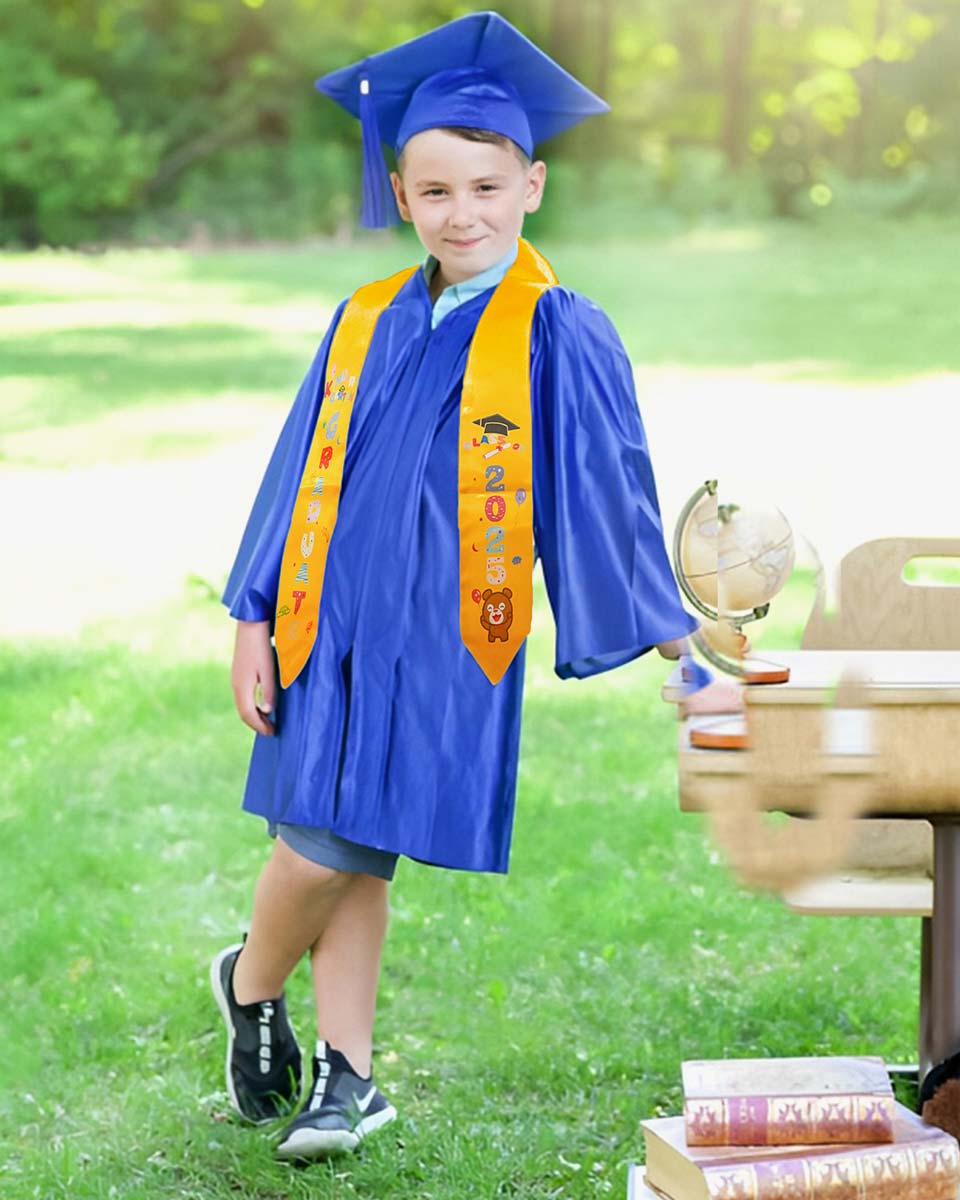 Class of 2025 Preschool Kindergarten Owl Printed Graduation Stole 50" Long - Various Colors & Styles Available