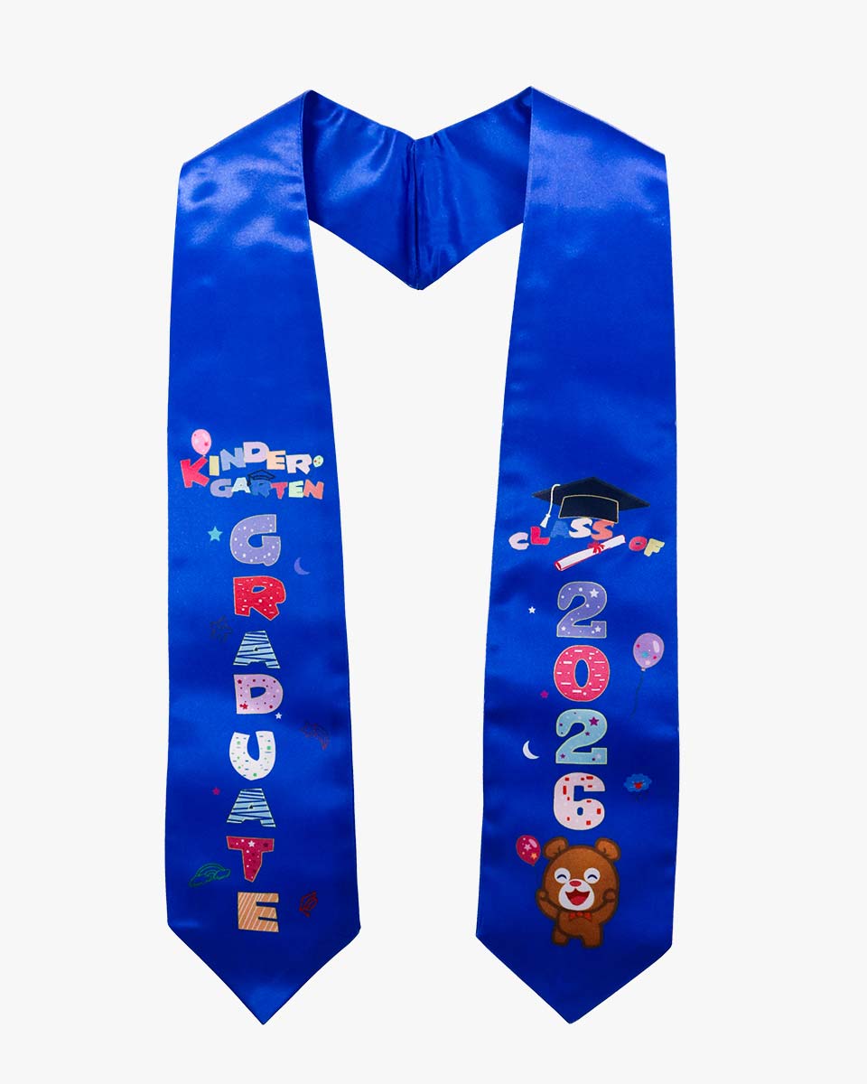 Class of 2026 Preschool Kindergarten Owl Printed Graduation Stole 50" Long - Various Colors & Styles Available