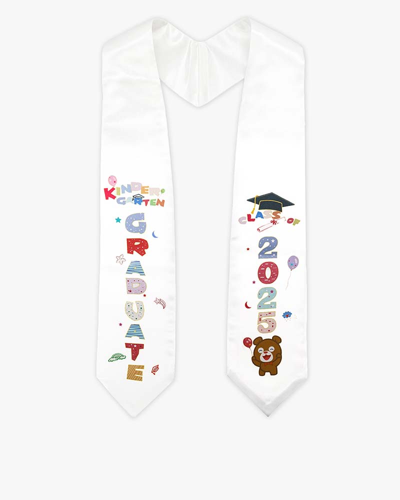 Class of 2025 Preschool Kindergarten Owl Printed Graduation Stole 50" Long - Various Colors & Styles Available