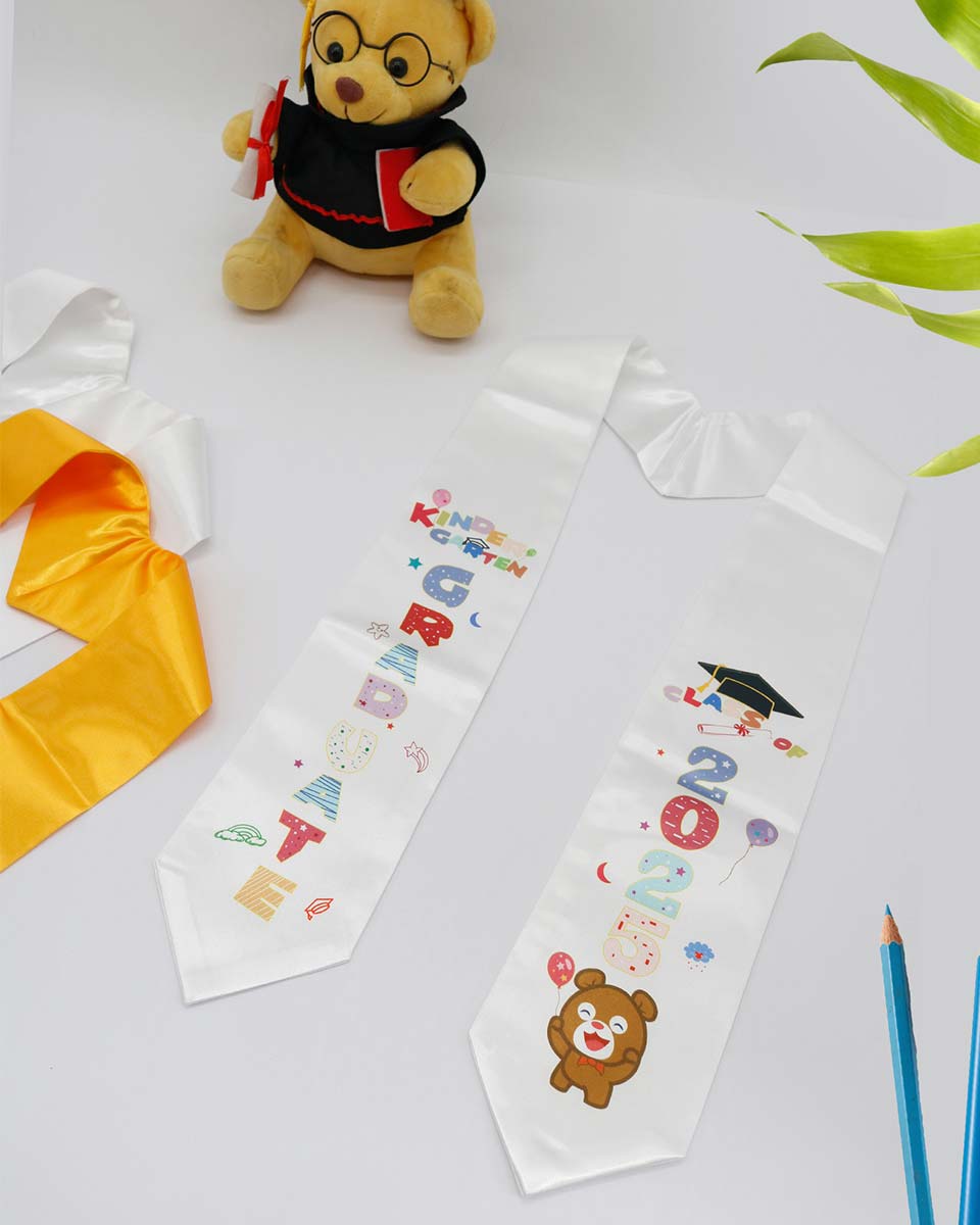 Class of 2025 Preschool Kindergarten Owl Printed Graduation Stole 50" Long - Various Colors & Styles Available