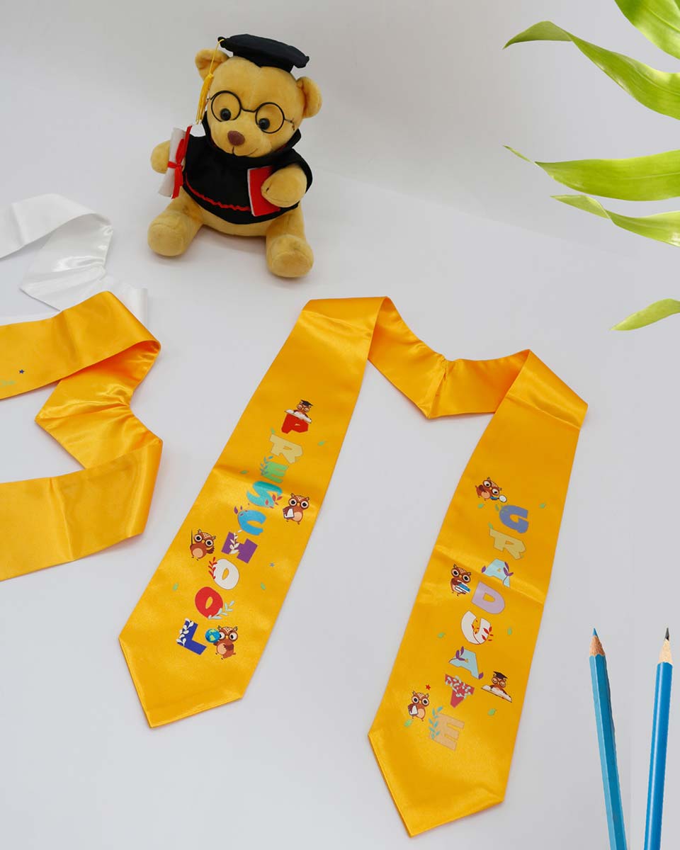 Class of 2025 Preschool Kindergarten Owl Printed Graduation Stole 50" Long - Various Colors & Styles Available