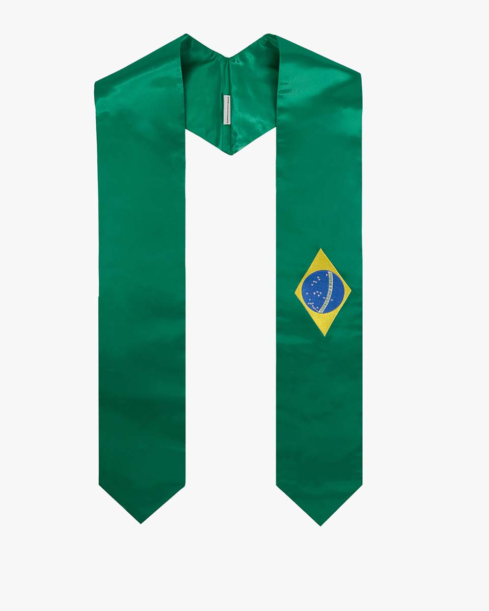 18 Country Flag Graduation Stoles Embroidery Sashes for Study Aboard International Students