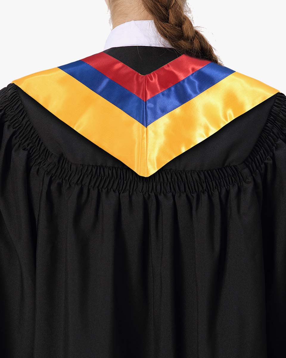 17 Country Flag Graduation Stoles Embroidery Sashes for Study Aboard International Students