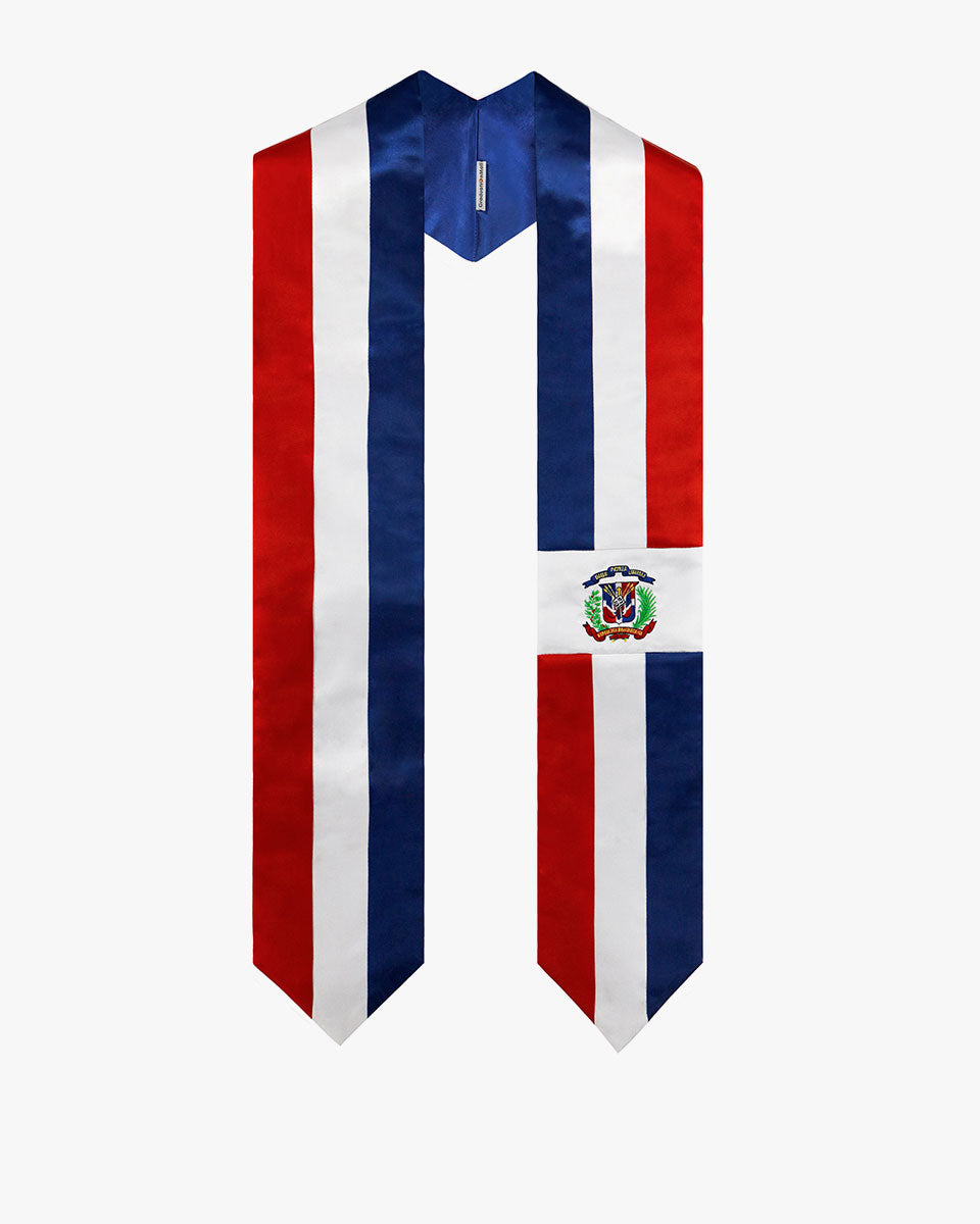 17 Country Flag Graduation Stoles Embroidery Sashes for Study Aboard International Students