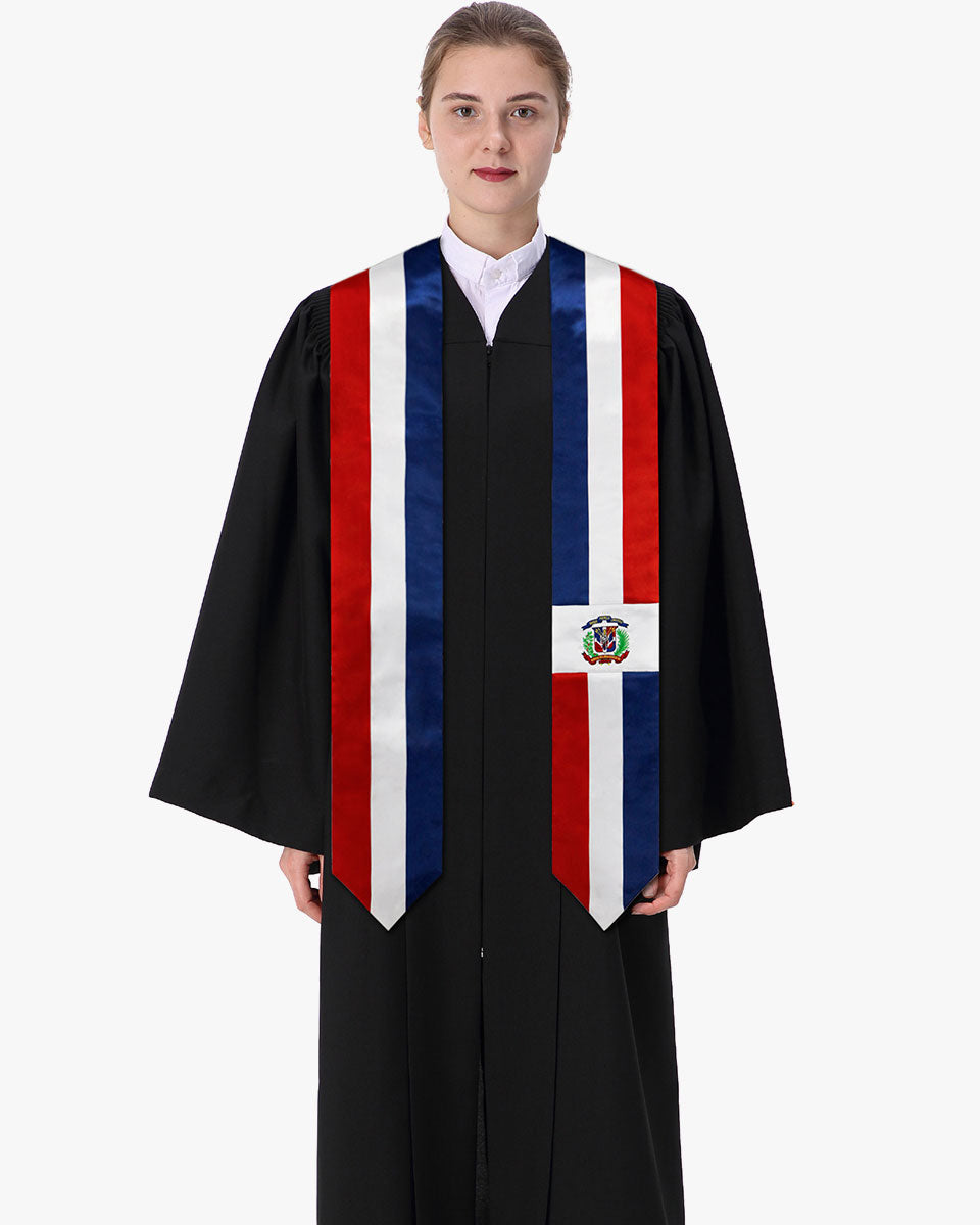17 Country Flag Graduation Stoles Embroidery Sashes for Study Aboard International Students
