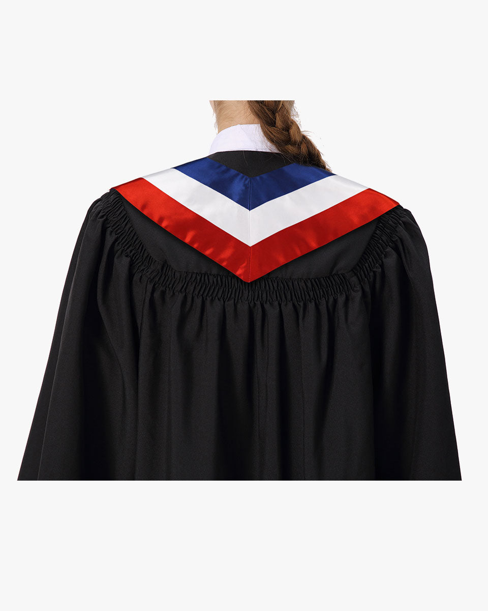 17 Country Flag Graduation Stoles Embroidery Sashes for Study Aboard International Students