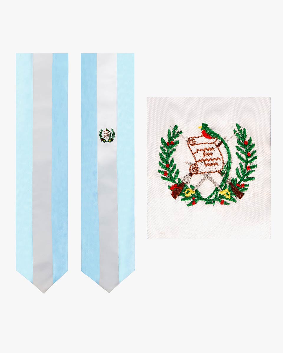 17 Country Flag Graduation Stoles Embroidery Sashes for Study Aboard International Students