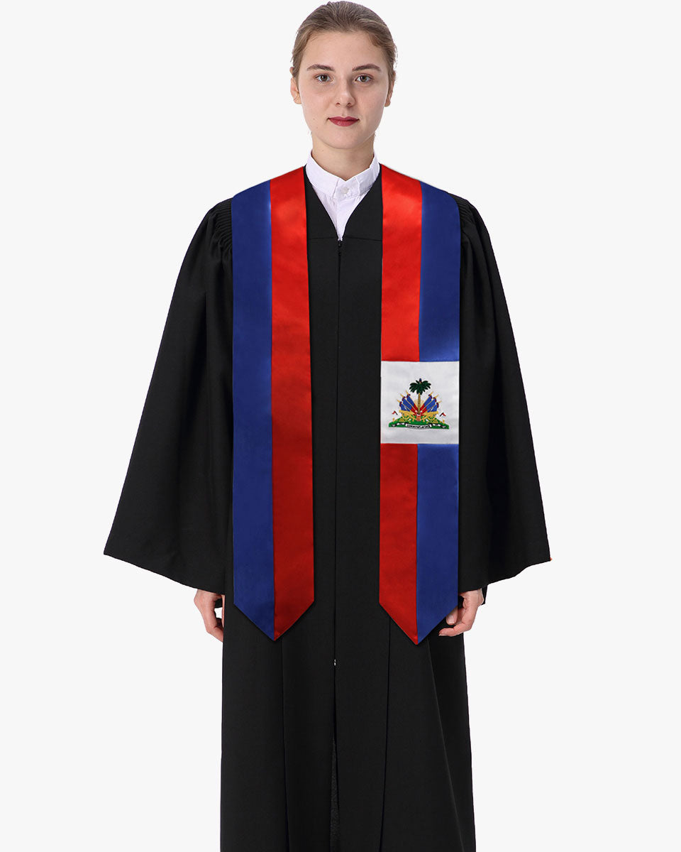 17 Country Flag Graduation Stoles Embroidery Sashes for Study Aboard International Students