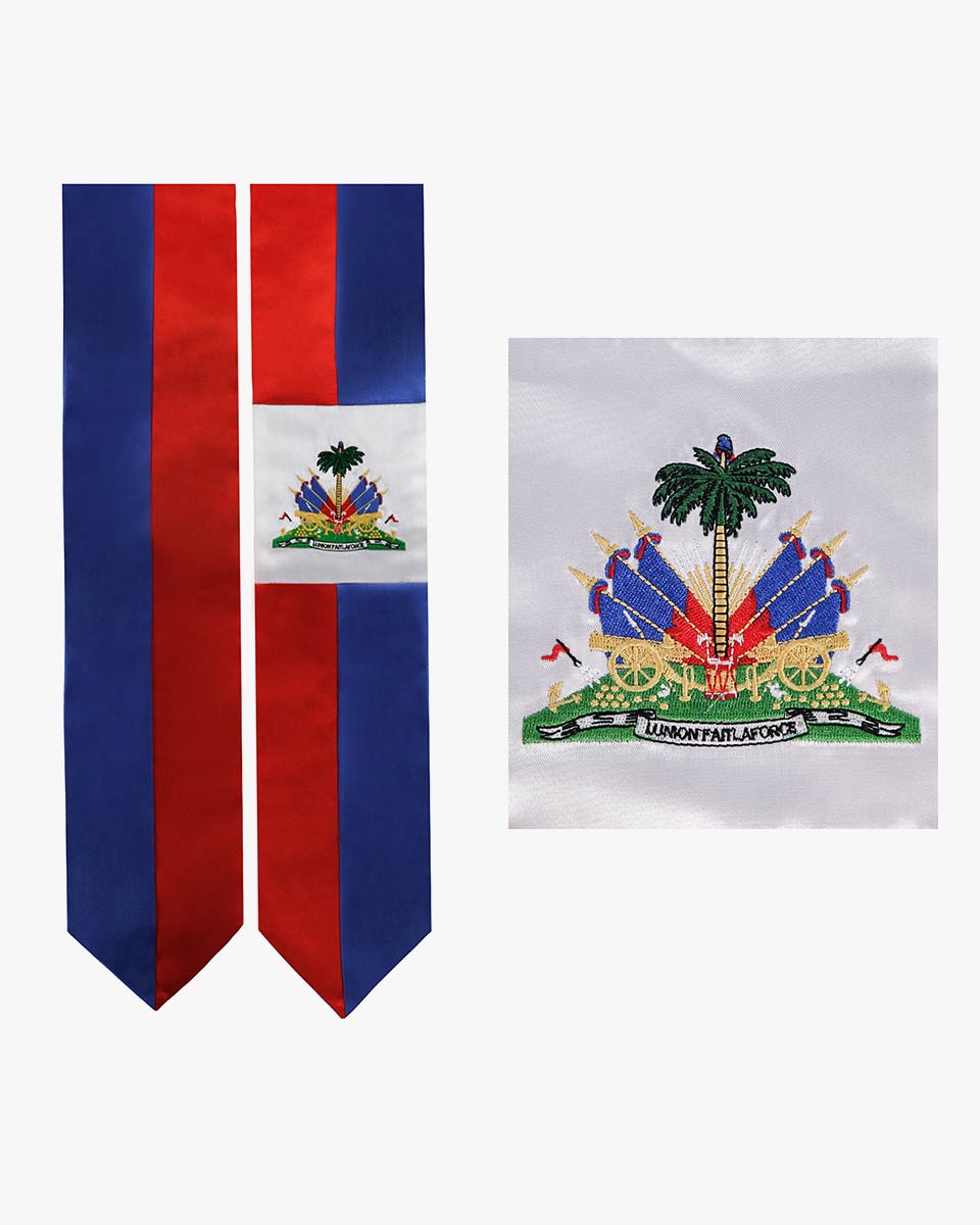 17 Country Flag Graduation Stoles Embroidery Sashes for Study Aboard International Students