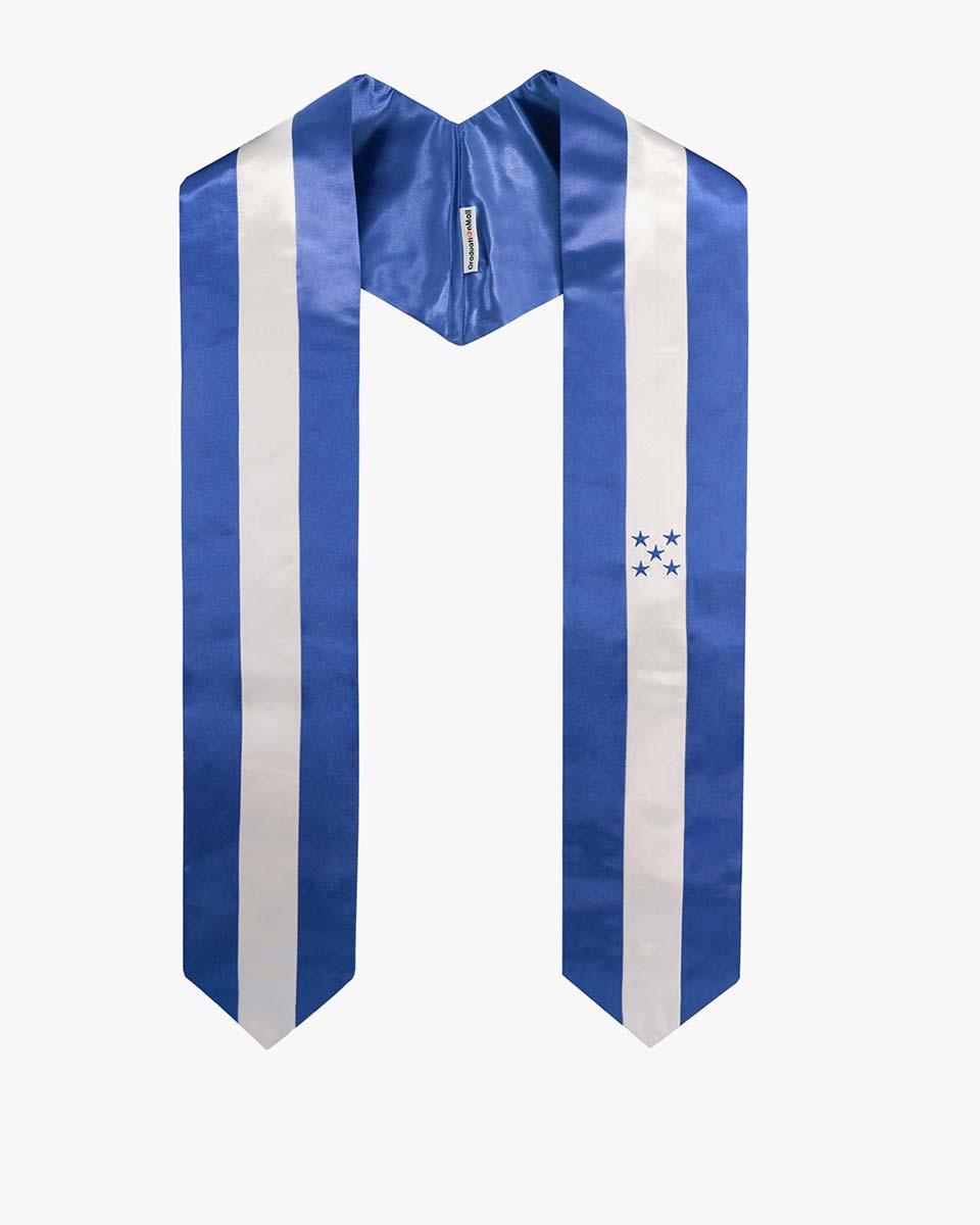 17 Country Flag Graduation Stoles Embroidery Sashes for Study Aboard International Students