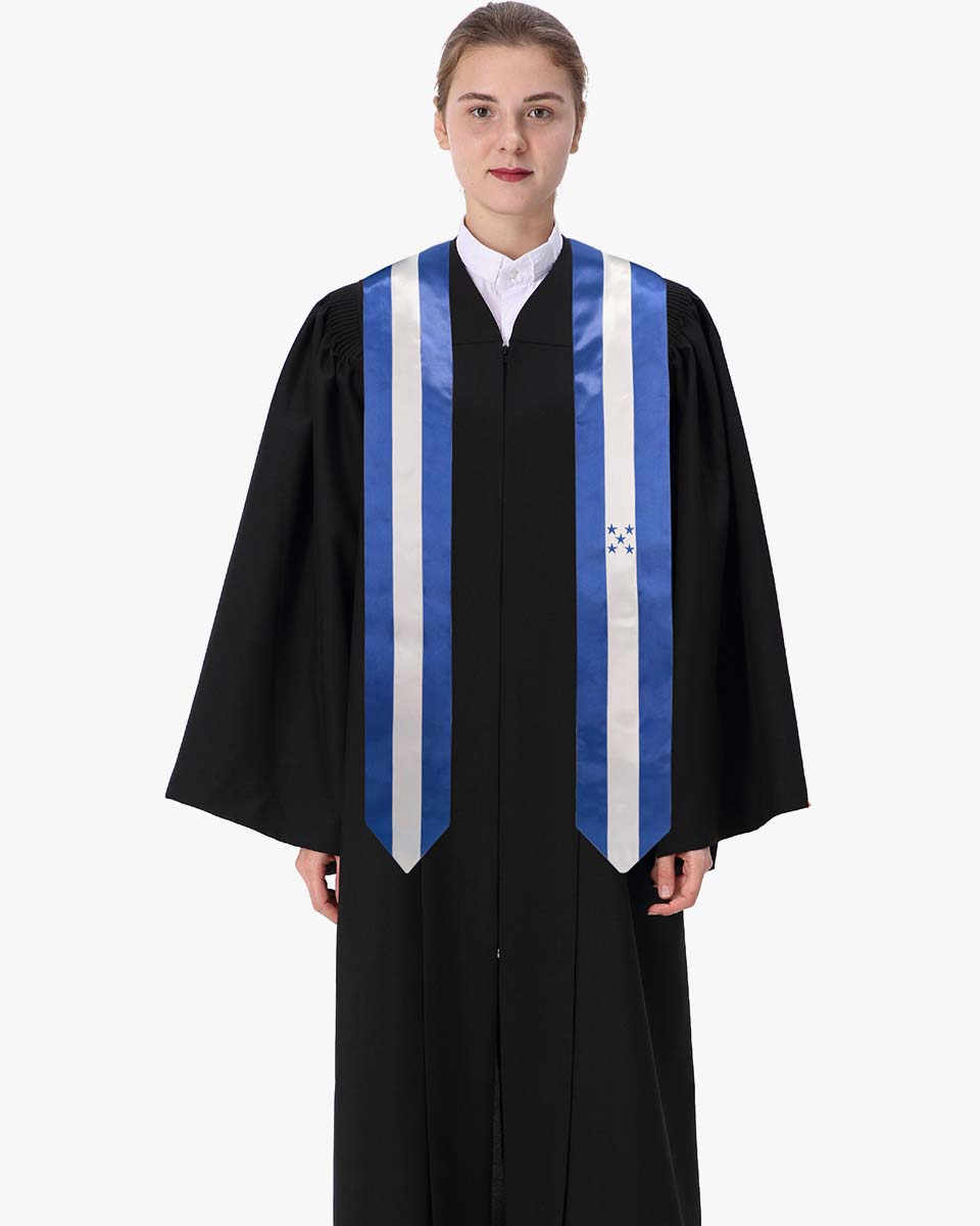 17 Country Flag Graduation Stoles Embroidery Sashes for Study Aboard International Students