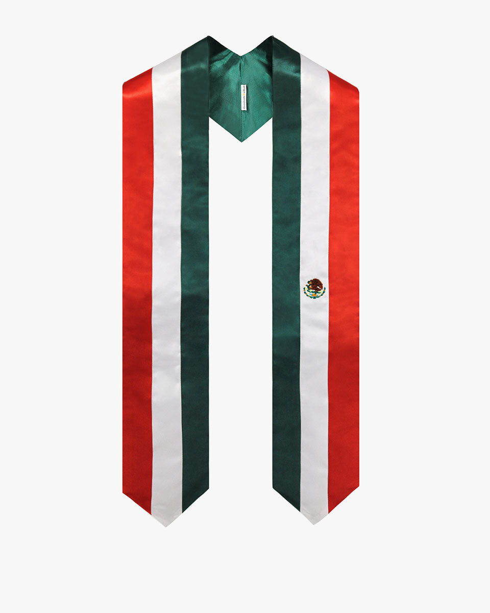 17 Country Flag Graduation Stoles Embroidery Sashes for Study Aboard International Students