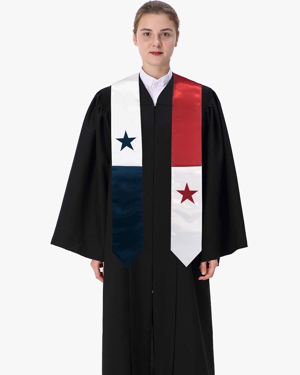 17 Country Flag Graduation Stoles Embroidery Sashes for Study Aboard International Students