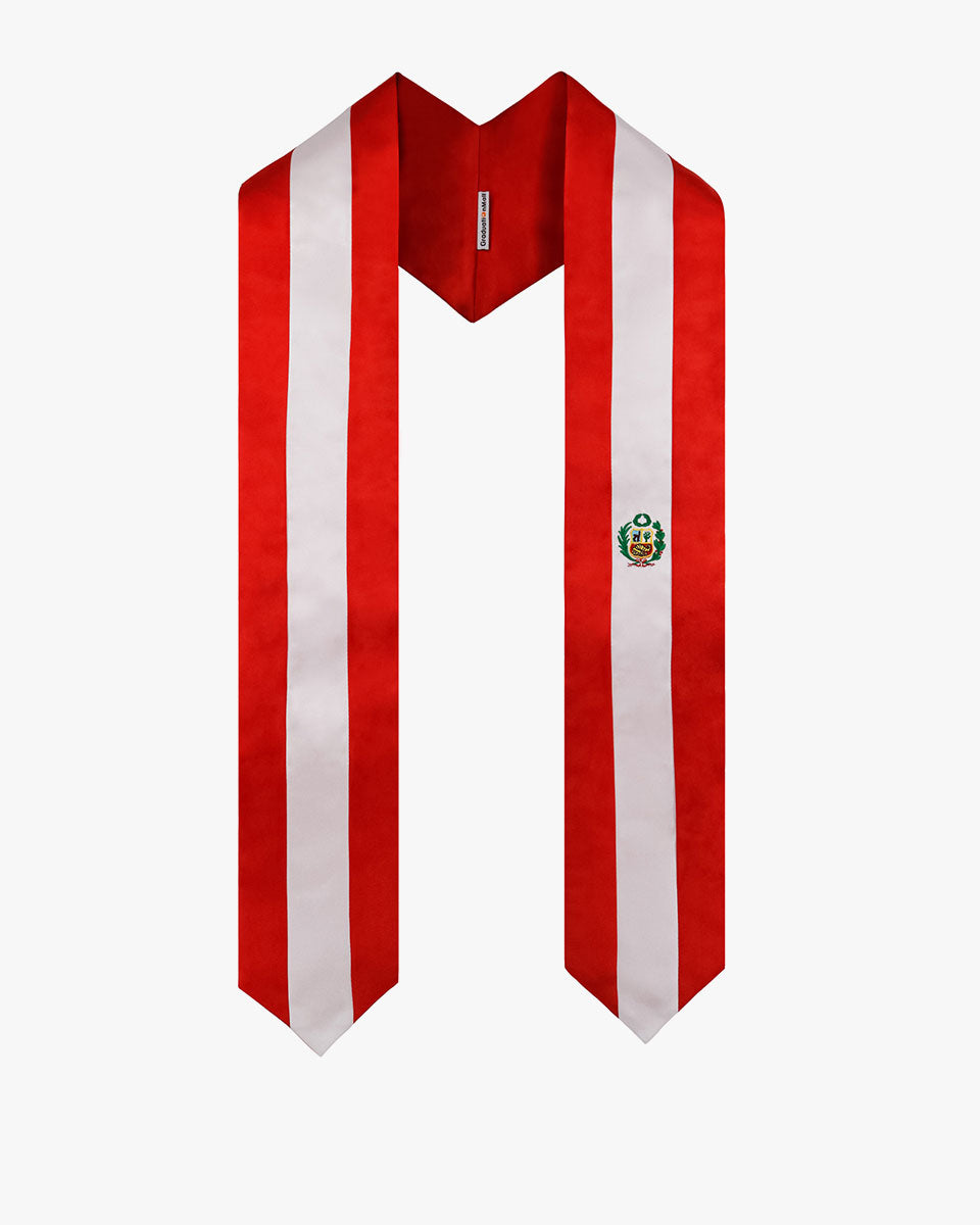 17 Country Flag Graduation Stoles Embroidery Sashes for Study Aboard International Students