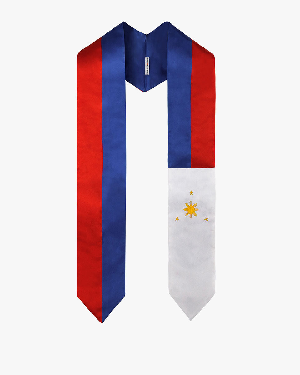17 Country Flag Graduation Stoles Embroidery Sashes for Study Aboard International Students