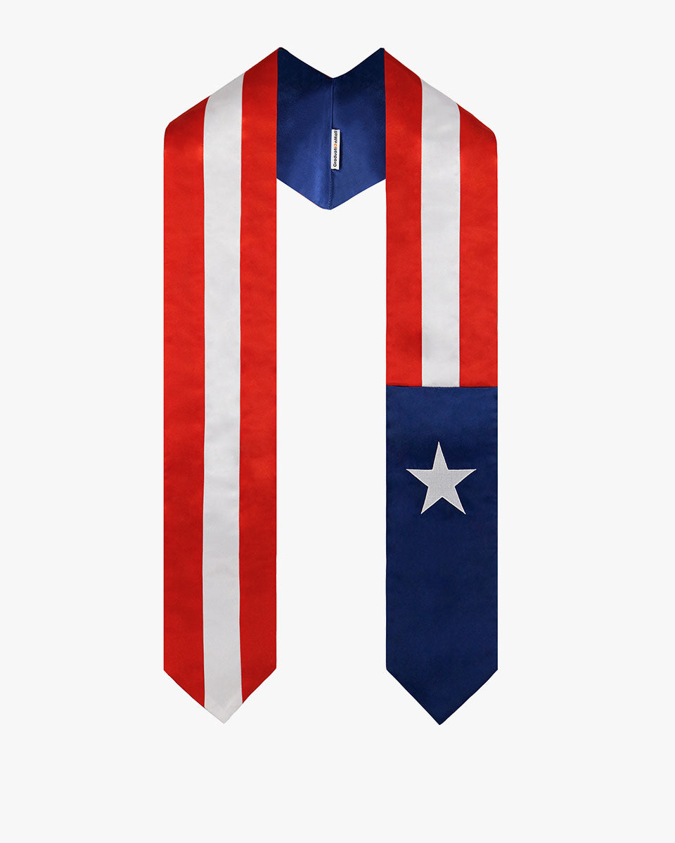 17 Country Flag Graduation Stoles Embroidery Sashes for Study Aboard International Students